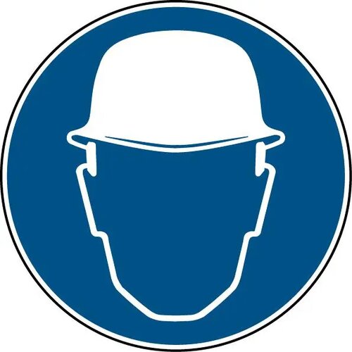 Veiligheidshelm Verplicht (Sticker)