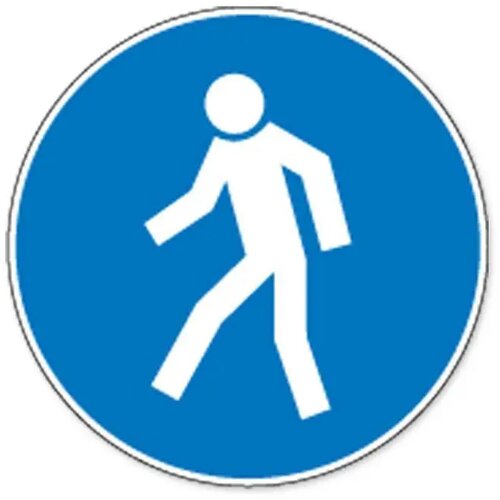 Verplichte Doorgang Voetgangers (Sticker)