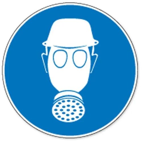 Veiligheidshelm En Ademhalingsbescherming Verplicht (Sticker)