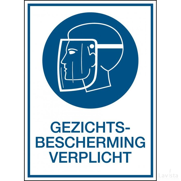 Gelaatsbescherming Verplicht (Sticker)