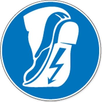 Antistatische Schoenen Verplicht (Sticker)