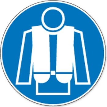 Reddingsvest Verplicht (Sticker)