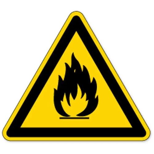 Waarschuwing; Brandgevaar/ontvlambare Stoffen (Sticker)