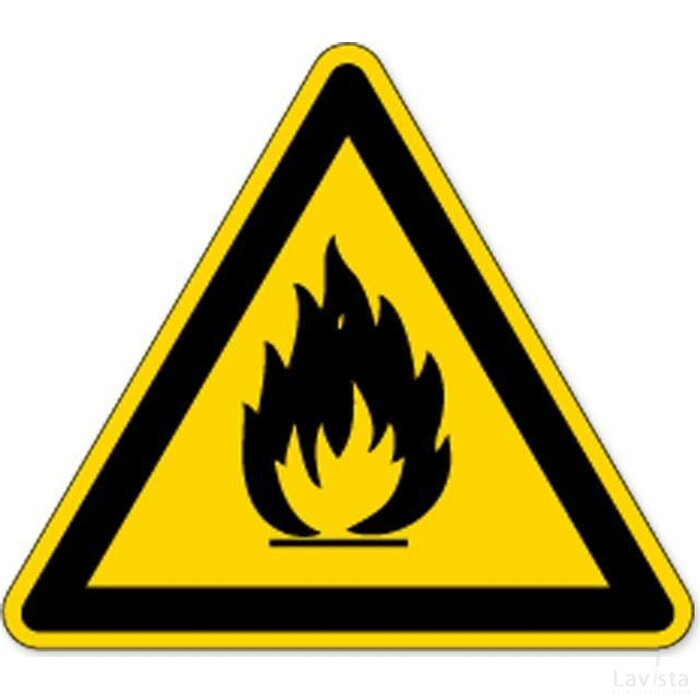 Waarschuwing; Brandgevaar/ontvlambare Stoffen (Sticker)