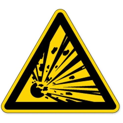 Waarschuwing: Explosieve Stoffen (Sticker)