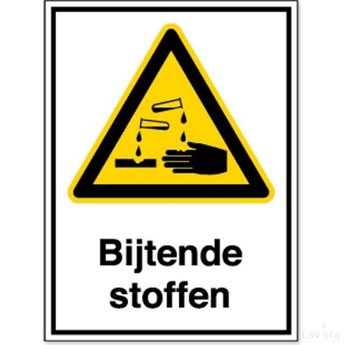 Waarschuwing: Bijtende Stoffen (Sticker)