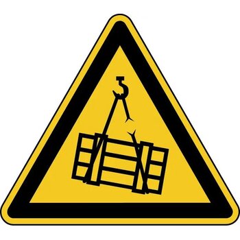 Waarschuwing; Hangende Last (Sticker)