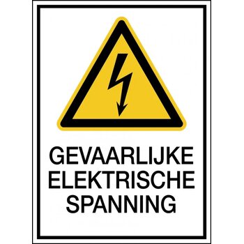 Waarschuwing: Elektrische Spanning (Sticker)