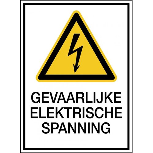 Waarschuwing: Elektrische Spanning (Sticker)