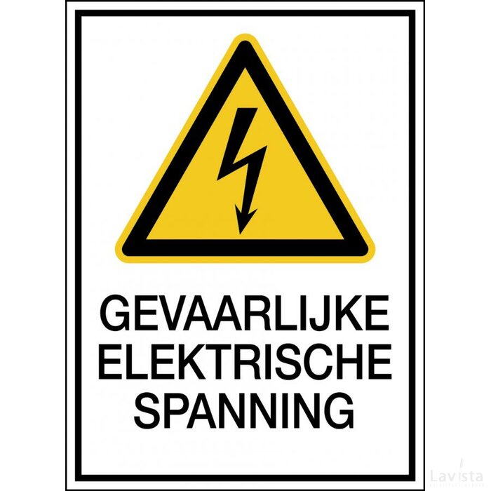 Waarschuwing: Elektrische Spanning (Sticker)