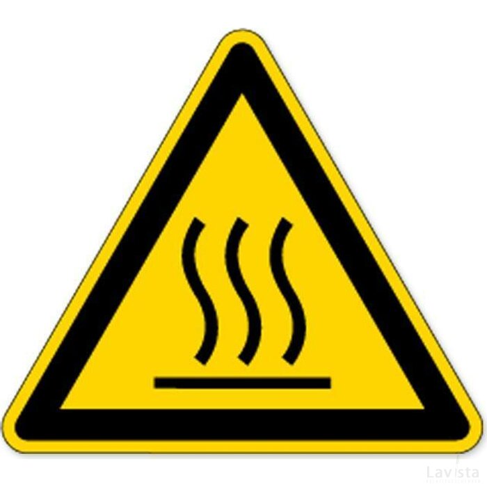 Waarschuwing; Warm Oppervlak (Sticker)