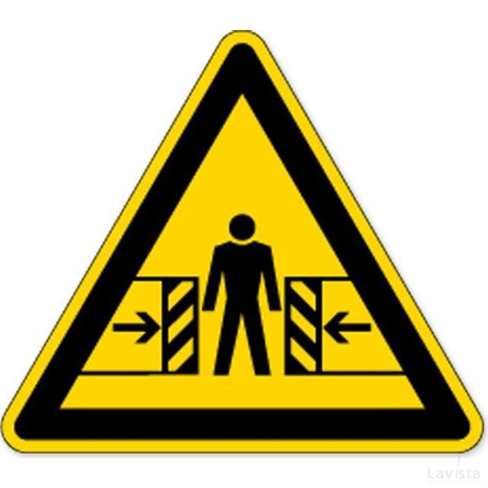 Waarschuwing; Knellingsgevaar (Sticker)
