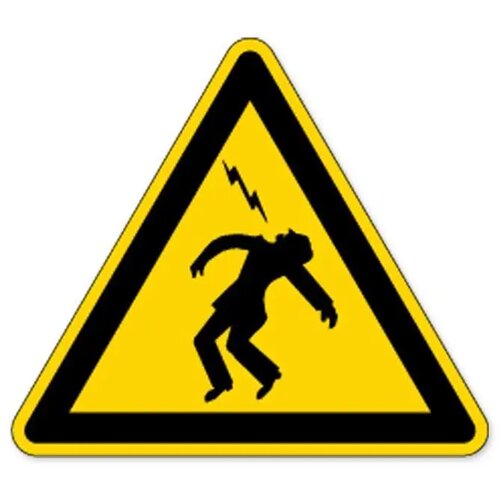 Waarschuwing; Overslaande Spanning (Sticker)