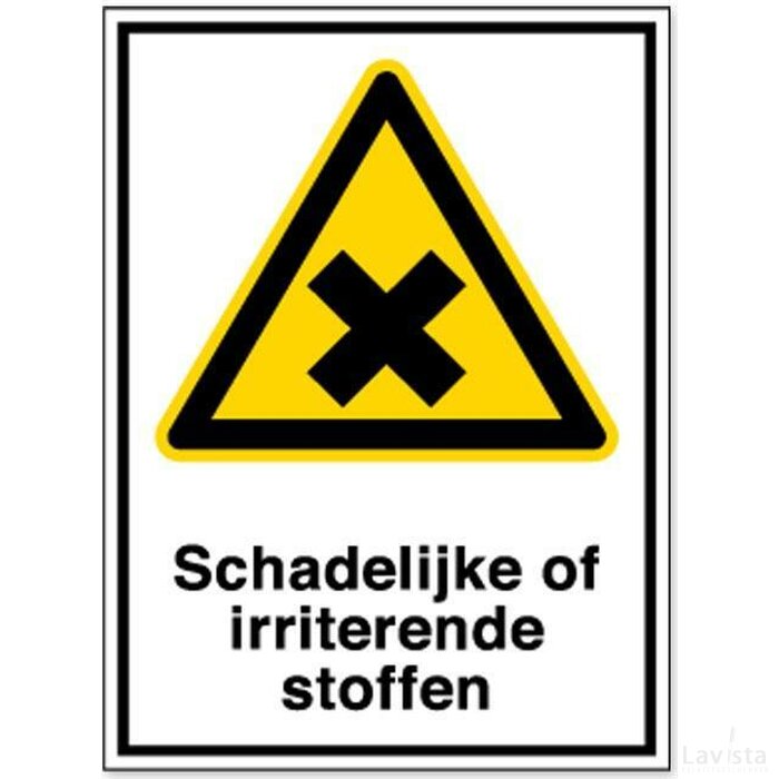 Waarschuwing; Schadelijke Of Irriterende Stoffen (Sticker)