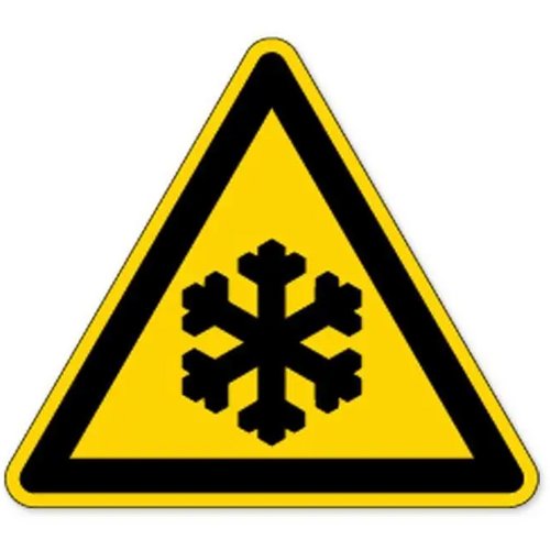 Waarschuwing; Lage Temperaturen (Sticker)