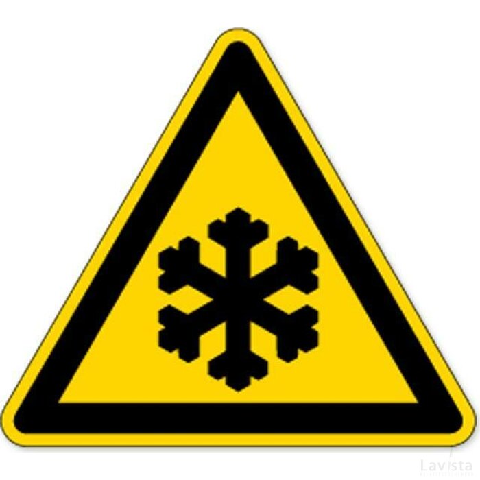 Waarschuwing; Lage Temperaturen (Sticker)