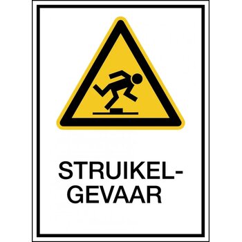 Waarschuwing; Struikelgevaar (Sticker)