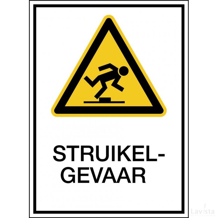 Waarschuwing; Struikelgevaar (Sticker)