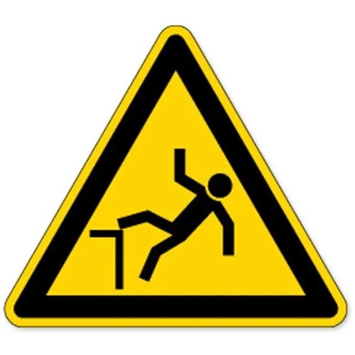 Waarschuwing; Vallen Door Hoogteverschil (Sticker)