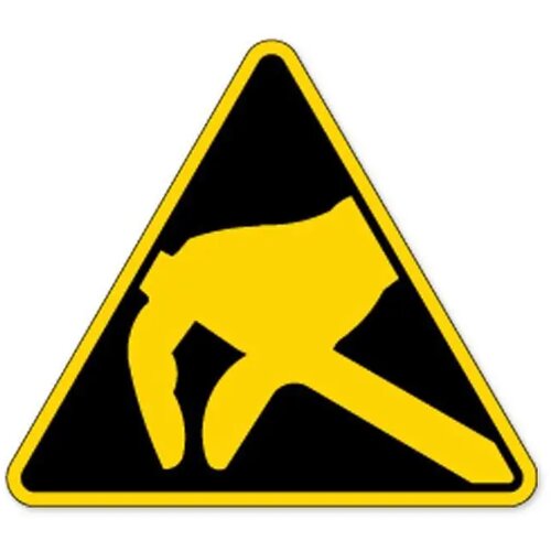 Waarschuwing; Voor Statische Lading Gevoelige Componenten (Sticker)