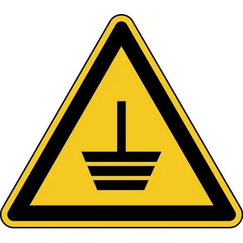 Waarschuwing; Aarding (Sticker)