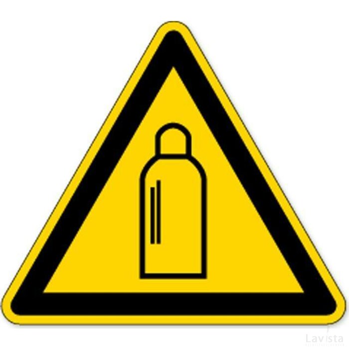 Waarschuwing; Gashouders Onder Druk (Sticker)