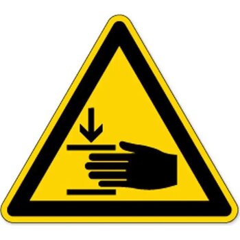 Waarschuwing; Verwondingen Aan De Hand (Sticker)