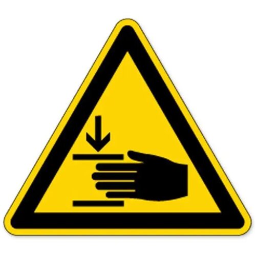 Waarschuwing; Verwondingen Aan De Hand (Sticker)
