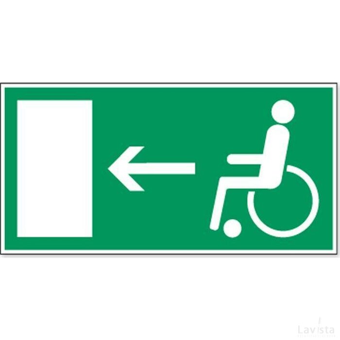 Vluchtweg Voor Gehandicapten (Sticker)