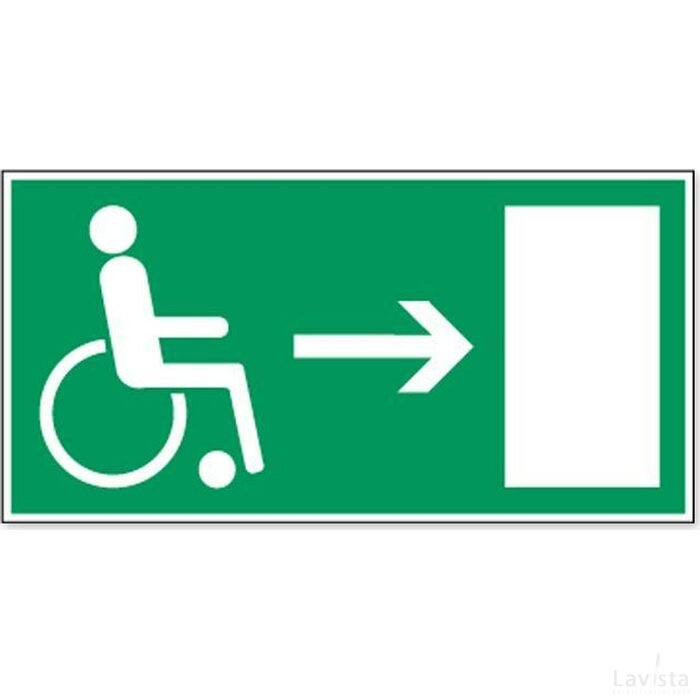 Vluchtweg Voor Gehandicapten (Sticker)