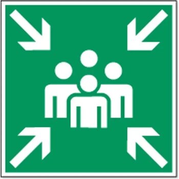 Verzamelplaats Bij Evacuatie (Sticker)