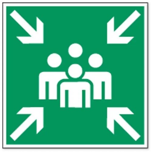 Verzamelplaats Bij Evacuatie (Sticker)