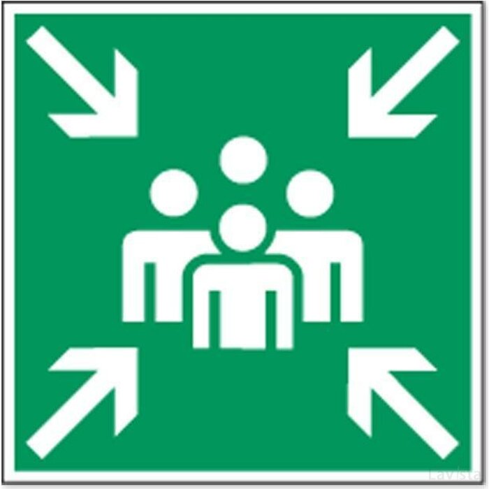 Verzamelplaats Bij Evacuatie (Sticker)
