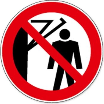 Verboden Onder De Hendel Te Lopen (Sticker)