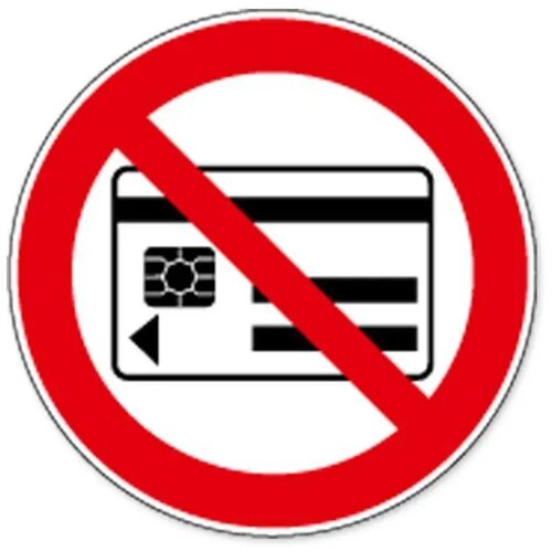 Magnetische Kaart Verboden (Sticker)
