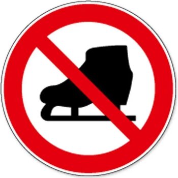 Verboden Te Schaatsen (Sticker)