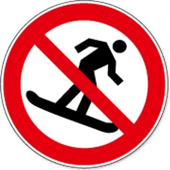 Verboden Te Snowboarden (Sticker)
