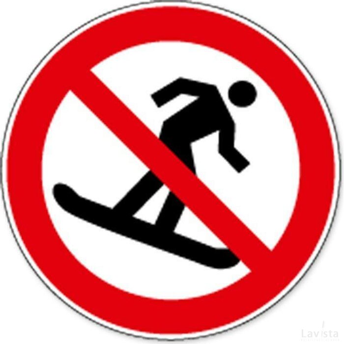 Verboden Te Snowboarden (Sticker)