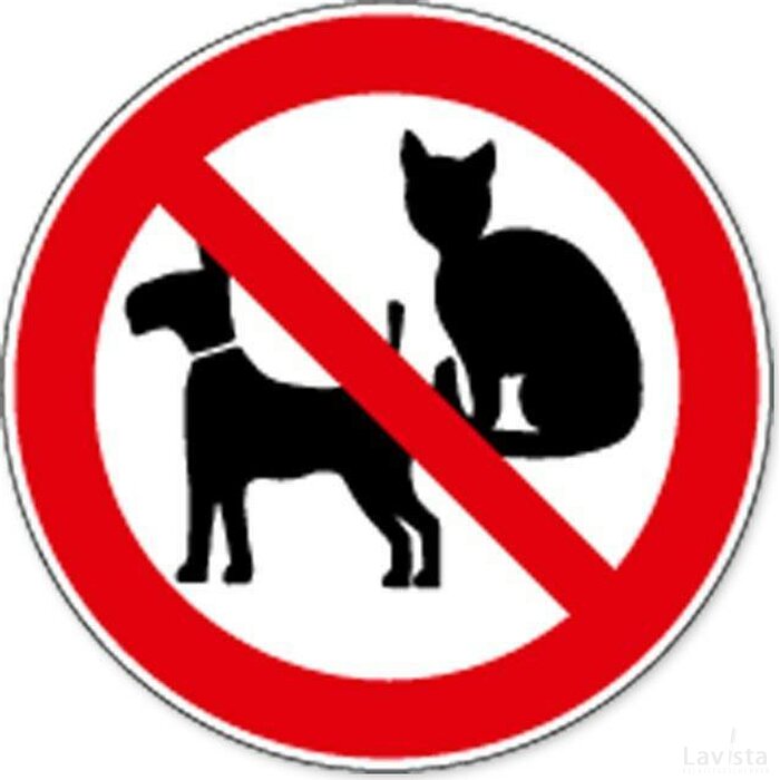Honden En Katten Verboden (Sticker)