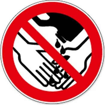 Verboden Chemicaliën Bij Handen Wassen Te Gebruiken (Sticker)