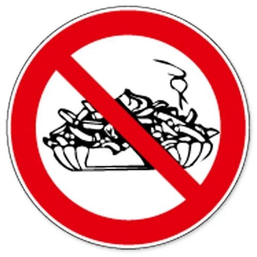 Verboden Te Betreden Met Voeding (Sticker)