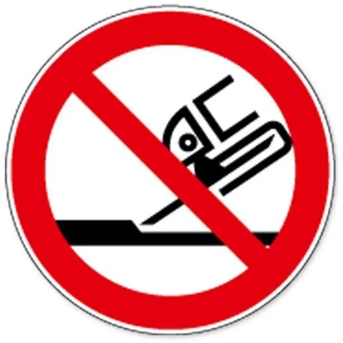 Verboden Slijpschijf Te Gebruiken (Sticker)