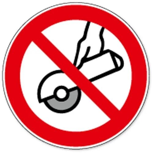 Verboden Met De Hand Te Slijpen (Sticker)