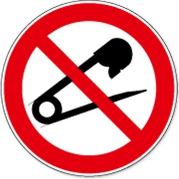 Verboden Naalden Te Gebruiken (Sticker)