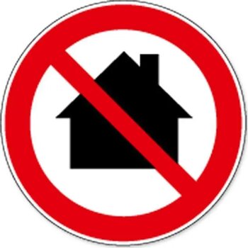 Verbod Op Gebruik In Woongebieden (Sticker)