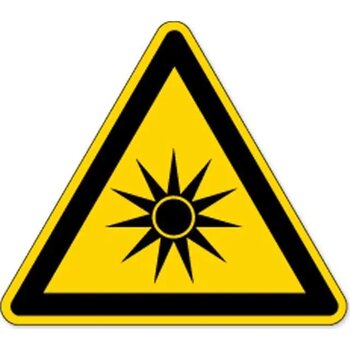 Waarschuwing; Optische Straling (Sticker)