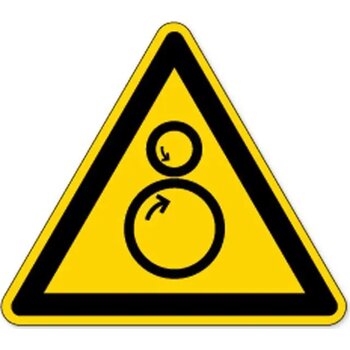 Waarschuwing; Roterende Onderdelen (Sticker)