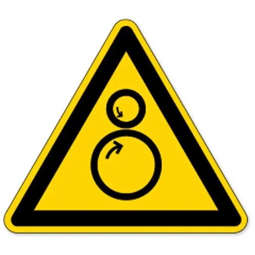 Waarschuwing; Roterende Onderdelen (Sticker)