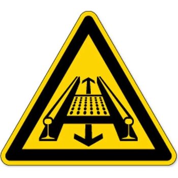 Waarschuwing; Bewegende Installatie (Sticker)