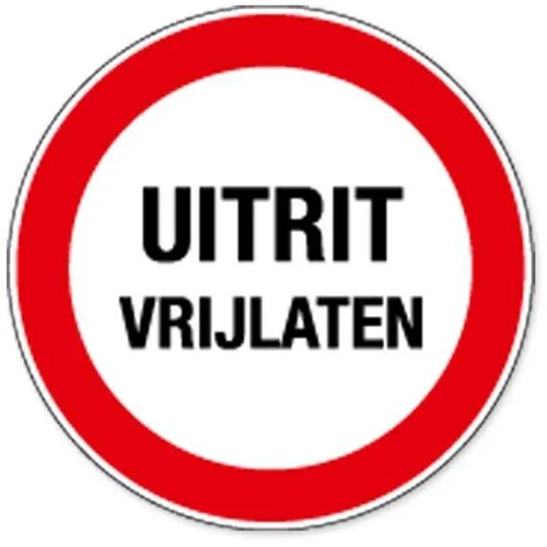 Nooddeur Vrijhouden (Sticker)